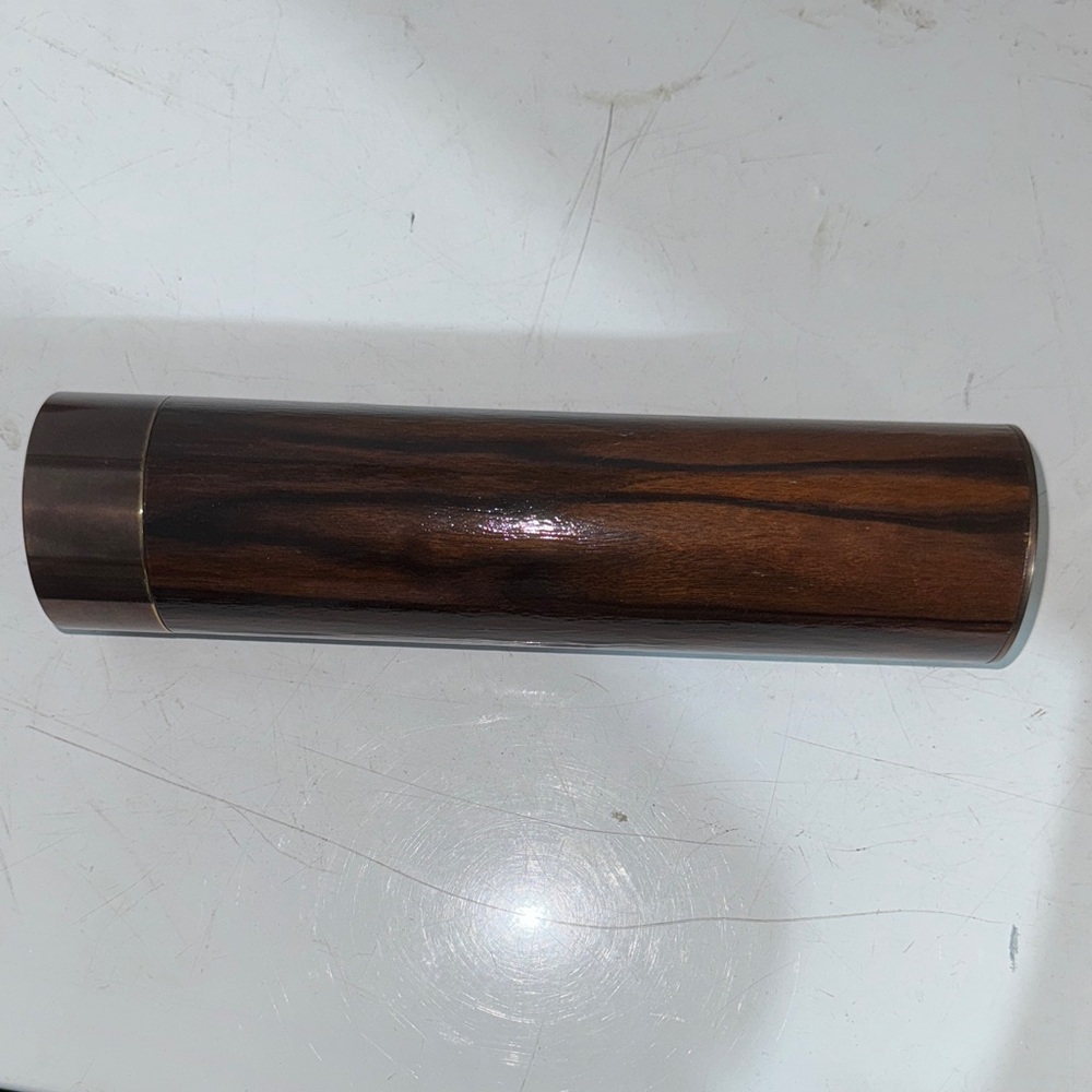 VAN CORT INSTRUMENT MAKERS 1980s VINTAGE KALEIDOSCOPE WOOD AND BRASS